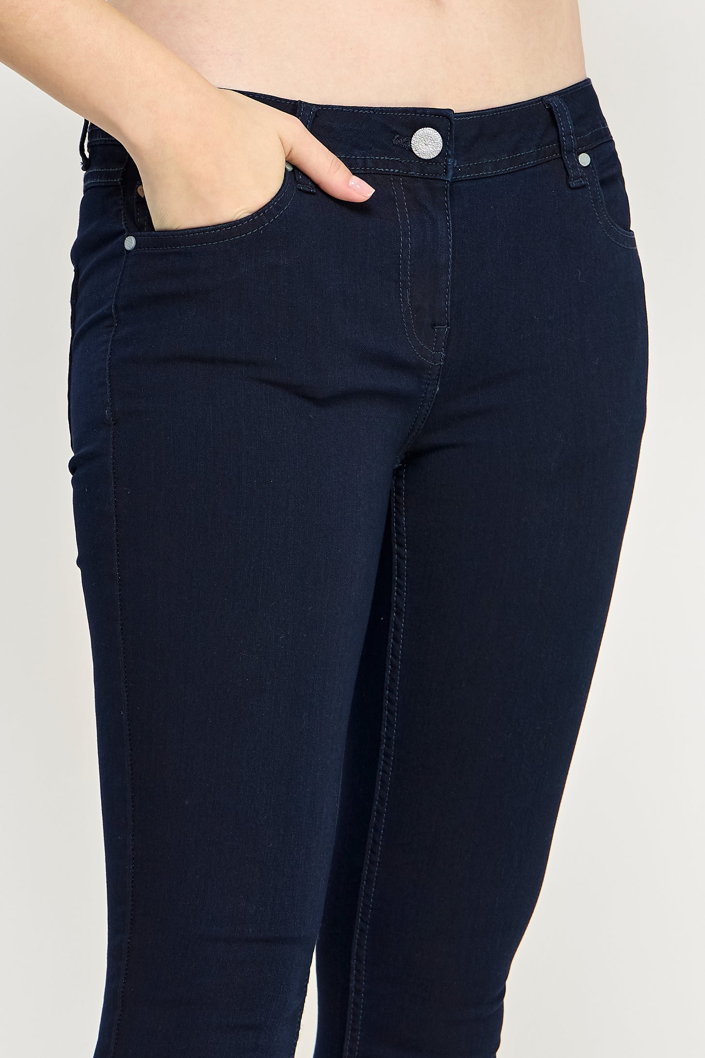 Dark-Blue Straight Fit Jeans
