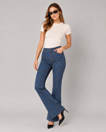 Load image into Gallery viewer, Flora Flare Embroidered Jeans