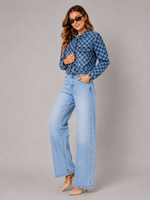 Load image into Gallery viewer, Ornate Indigo Jacquard Denim