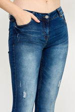 Load image into Gallery viewer, Ripped Denim Skinny Mid Rise Jeans