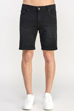 Load image into Gallery viewer, Basic Black Denim Shorts - MEN's Shorts - UrbanKoach