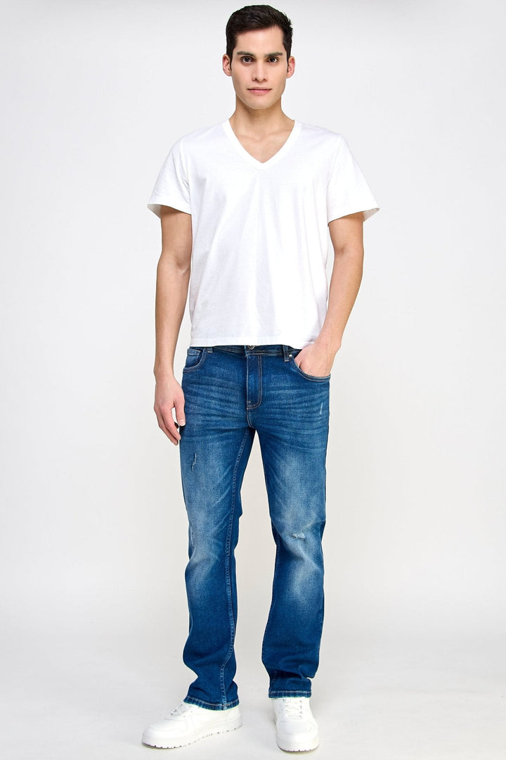 Basic Fit Blue Jeans - MEN's Trousers - UrbanKoach