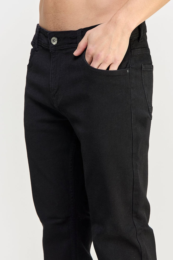 Black Men's Straight Fit Jeans - MEN's Trousers - UrbanKoach
