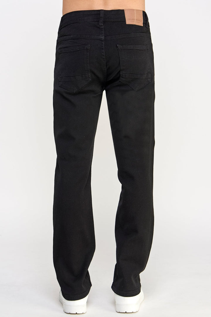 Black Men's Straight Fit Jeans - MEN's Trousers - UrbanKoach