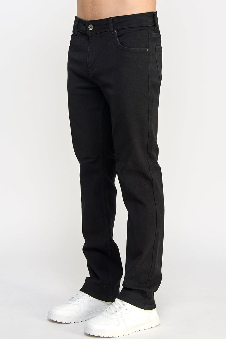 Black Men's Straight Fit Jeans - MEN's Trousers - UrbanKoach