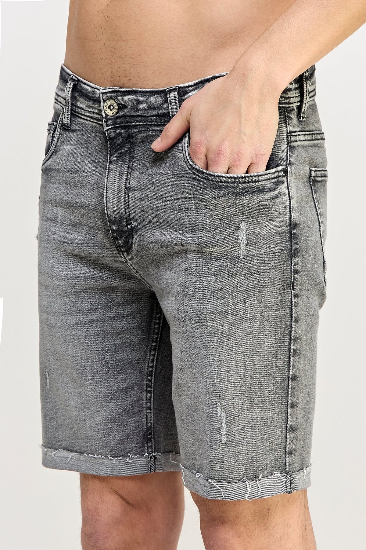 Charcoal Denim Shorts - MEN's Shorts - UrbanKoach