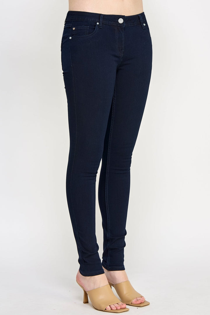 Dark - Blue Straight Fit Jeans - Ladies Trousers - UrbanKoach