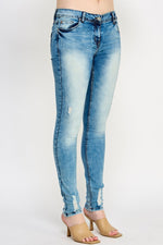 Load image into Gallery viewer, Mid - Blue Denim Jeans - Ladies Trousers - UrbanKoach