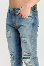 Load image into Gallery viewer, Ripped Men's Jeans - MEN's Trousers - UrbanKoach