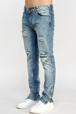 Load image into Gallery viewer, Ripped Men's Jeans - MEN's Trousers - UrbanKoach