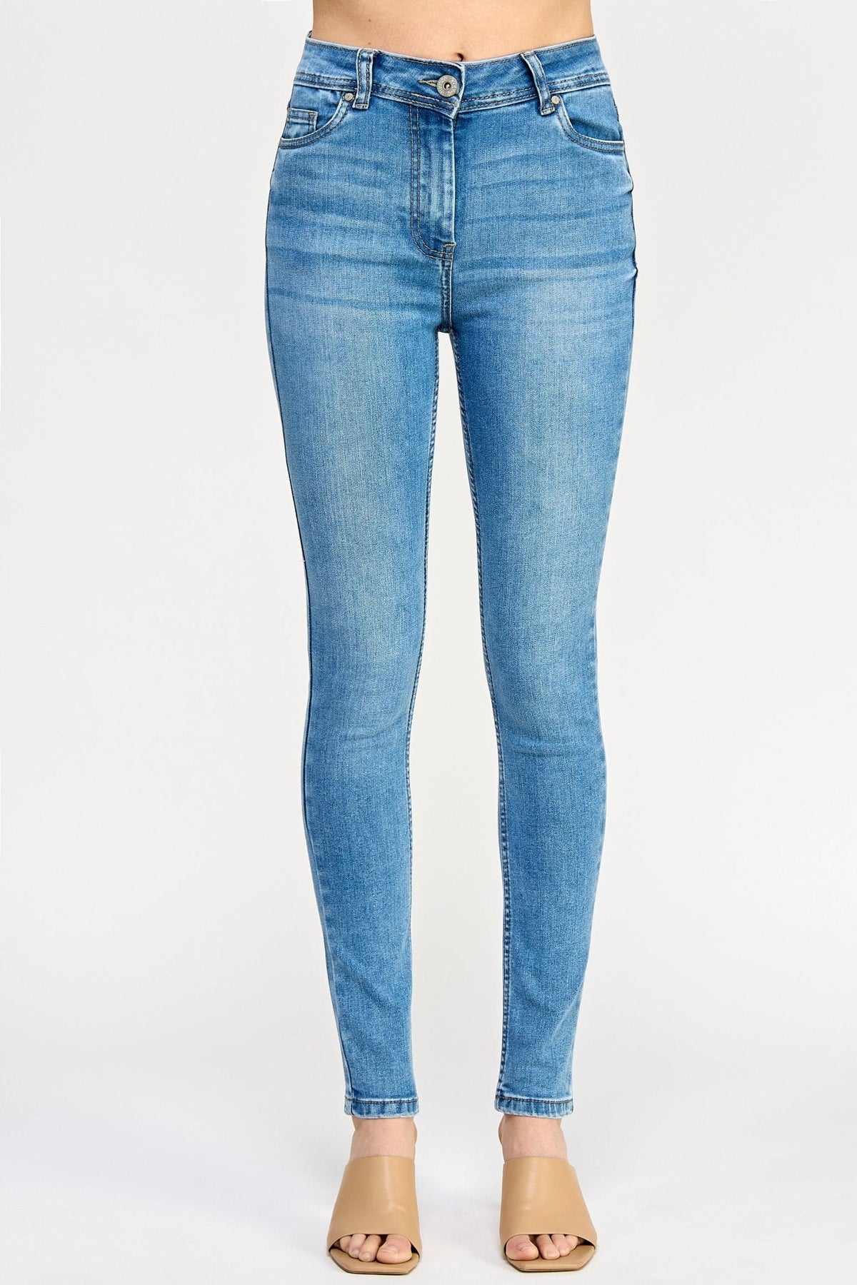 Skinny High Rise Denim Jeans - Ladies Trousers - UrbanKoach