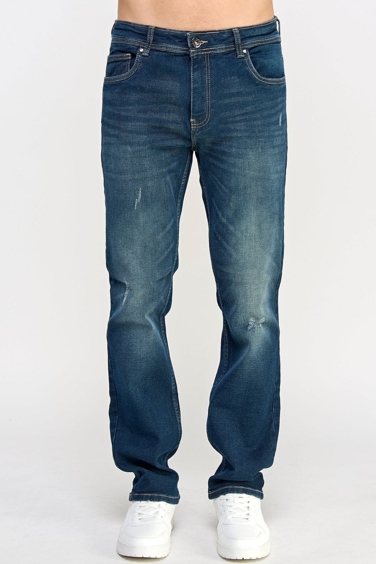 Straight Fit Blue Jeans - MEN's Trousers - UrbanKoach