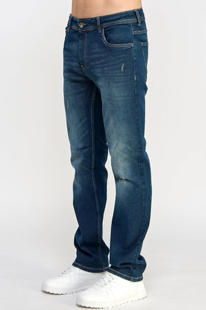 Straight Fit Blue Jeans - MEN's Trousers - UrbanKoach