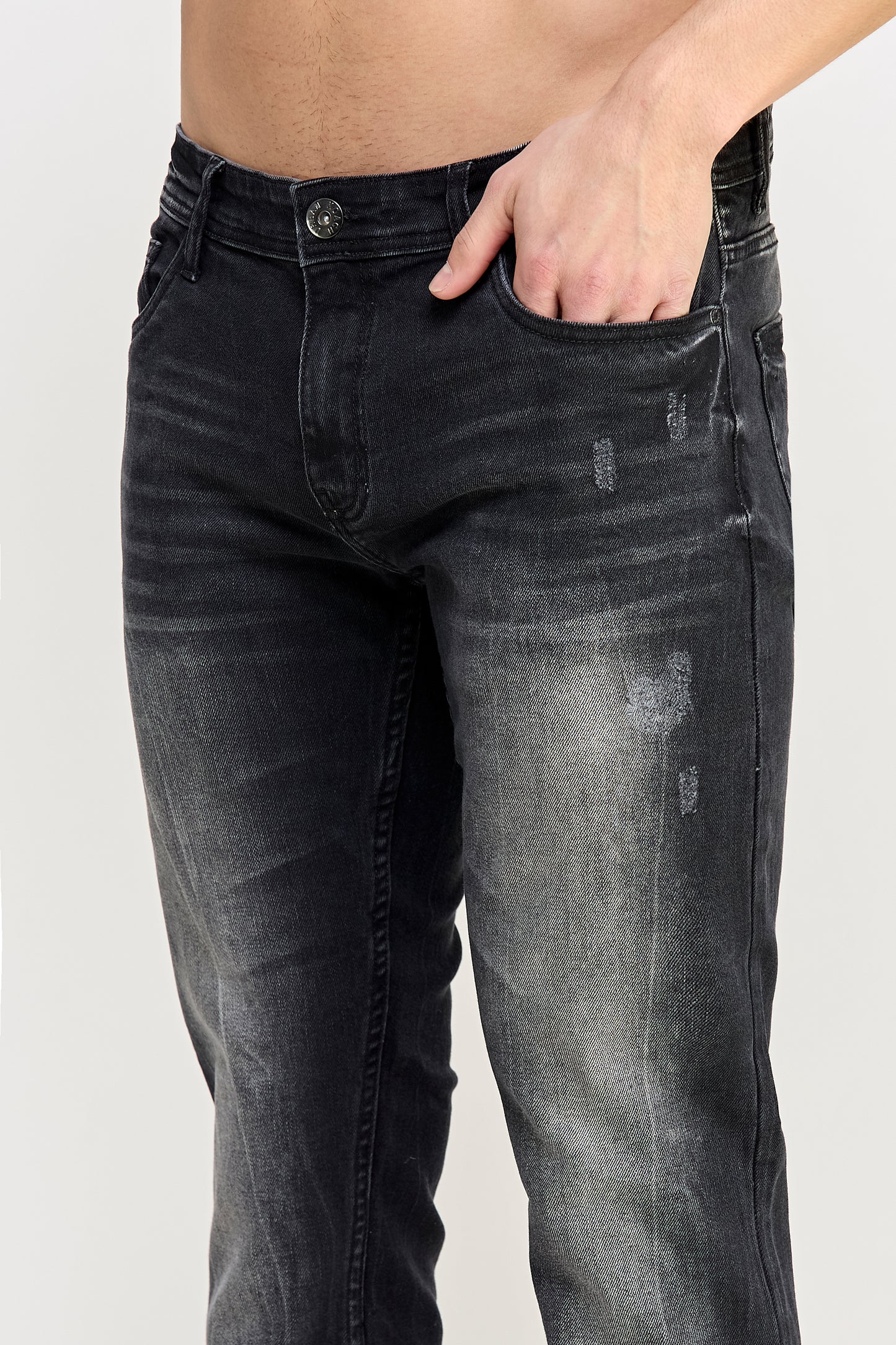 Straight-fit Black Jeans