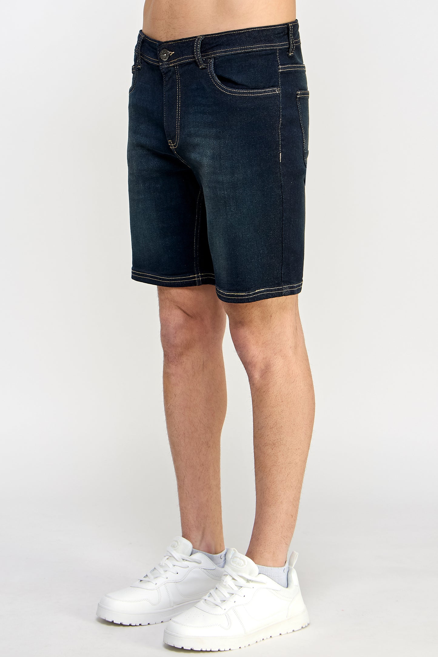 Straight Fit Denim Shorts