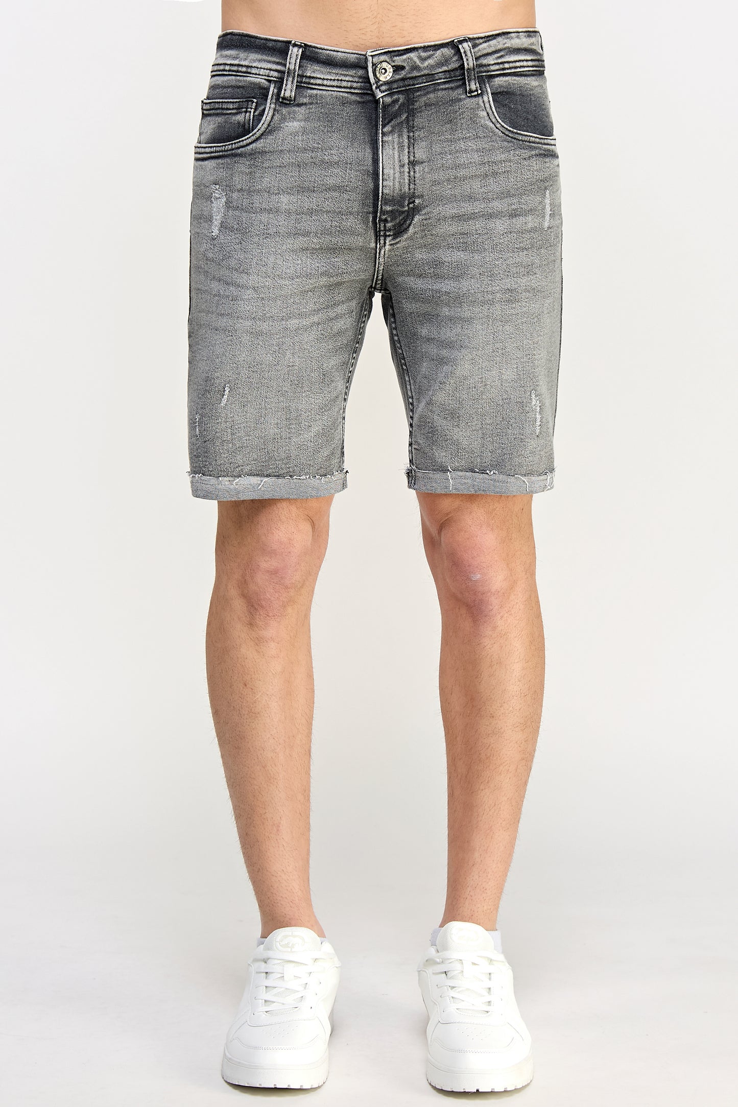 Charcoal Denim Shorts