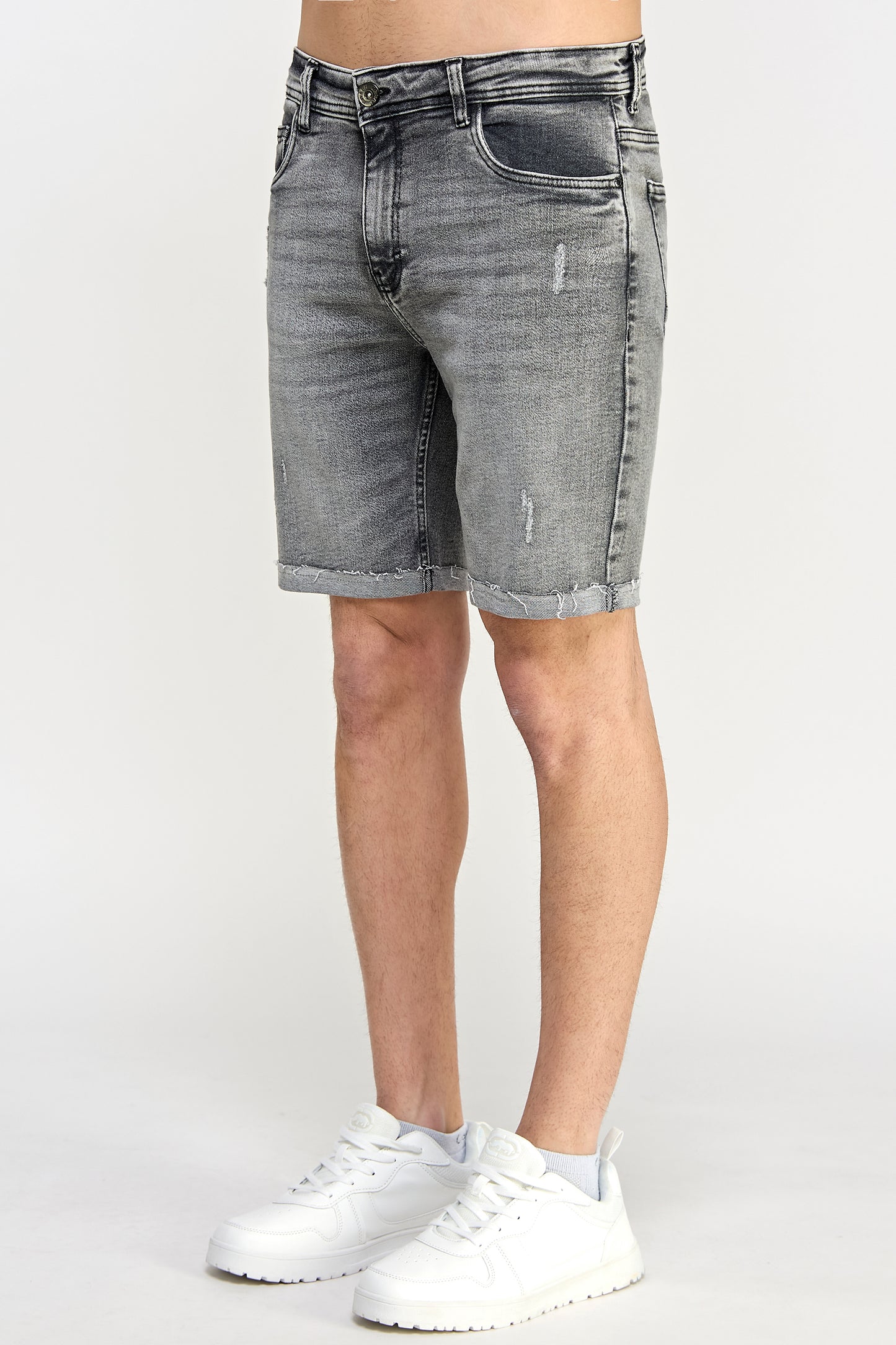 Charcoal Denim Shorts