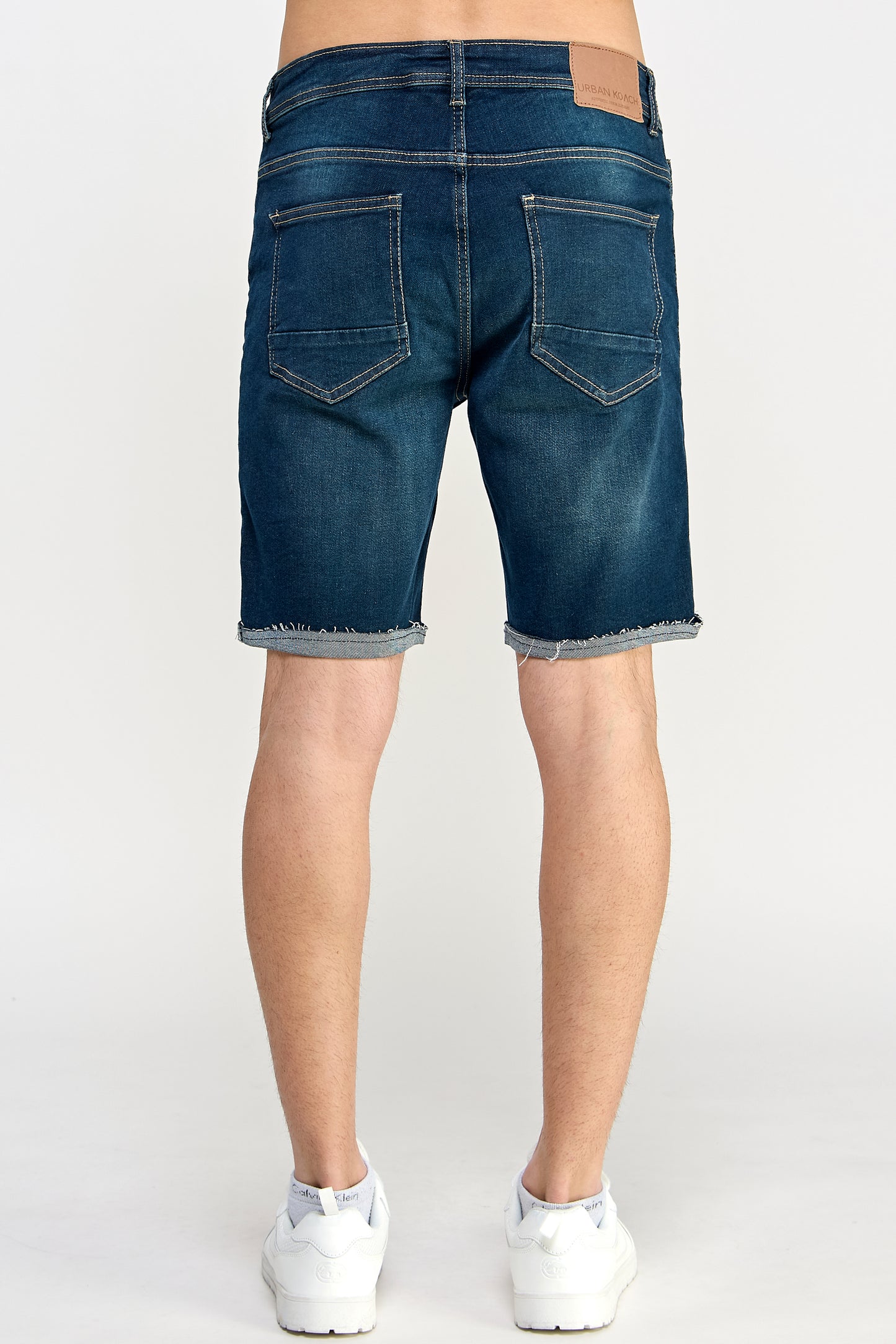 Fraying Denim Shorts