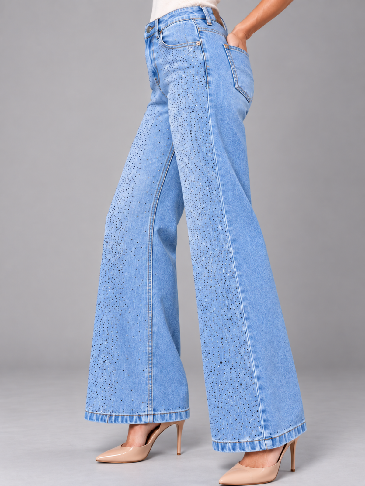 Caspian Bead denim jean