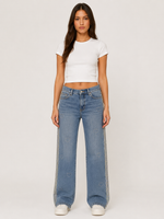 Load image into Gallery viewer, Heartline Beaded Straight-Leg Jeans
