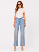 Load image into Gallery viewer, Gilded Vine Embellished Slim-Leg Jeans