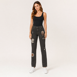 Load image into Gallery viewer, Night Garden Distressed Slim-Leg Jeans