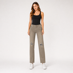 Load image into Gallery viewer, Mushroom Wash Straight-Leg Jeans