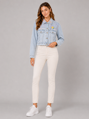 Garden Muse Embroidered Denim Jacket