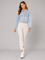 Garden Muse Embroidered Denim Jacket