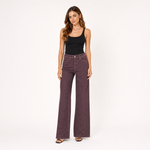Load image into Gallery viewer, Plum Stardust Wide-Leg Jeans