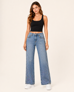 Load image into Gallery viewer, Laceway Light-Wash Straight-Leg Jeans