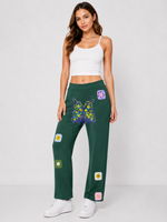 Load image into Gallery viewer, Evergreen Patchwork Fleece Sweatshirt