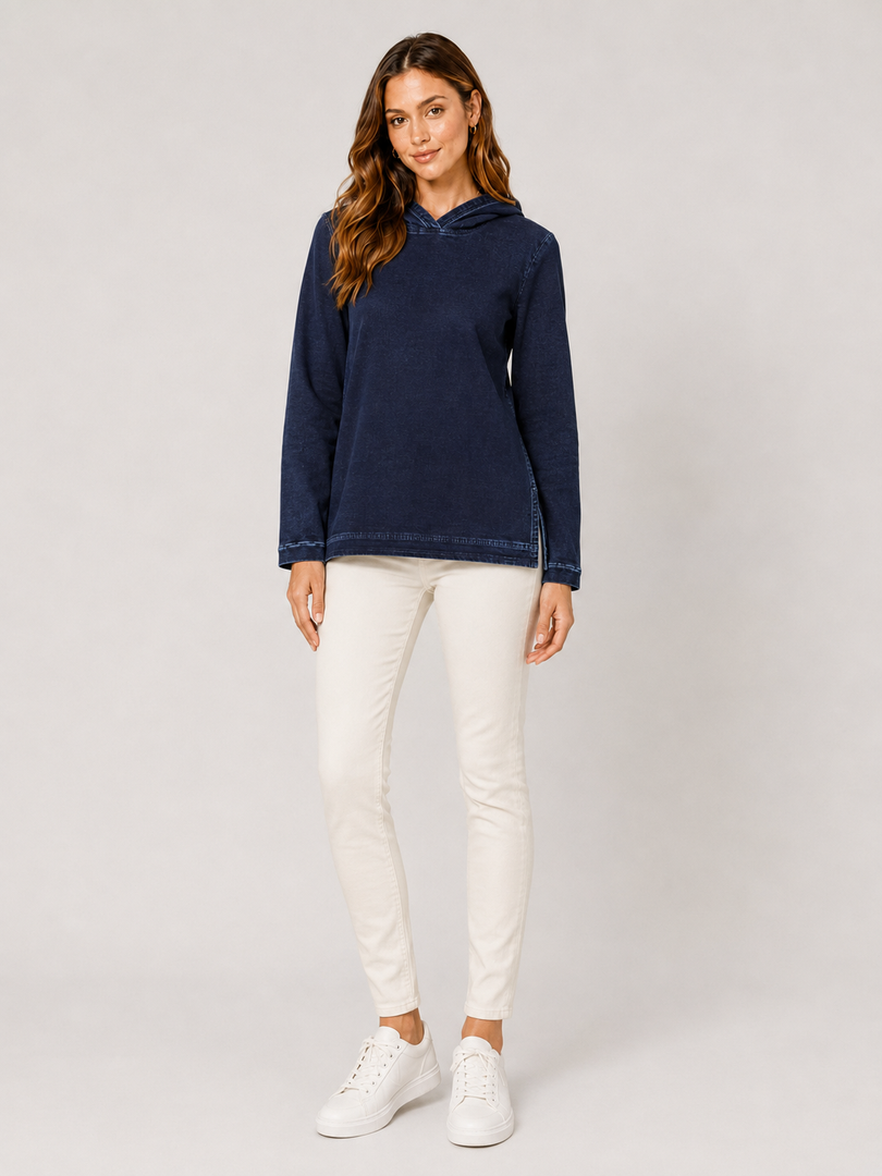 Deep Indigo Denim Hoodie