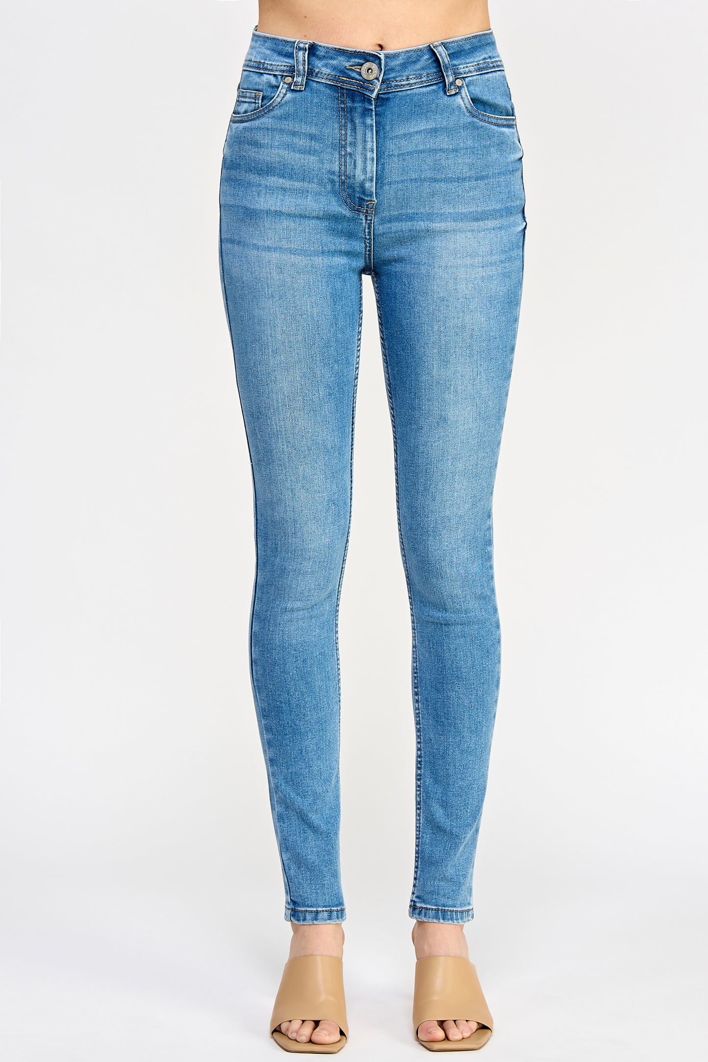 Skinny High Rise Denim Jeans