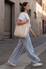 Load image into Gallery viewer, Blue Stripes Wide Leg Jean