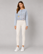 Load image into Gallery viewer, Garden Muse Embroidered Denim Jacket