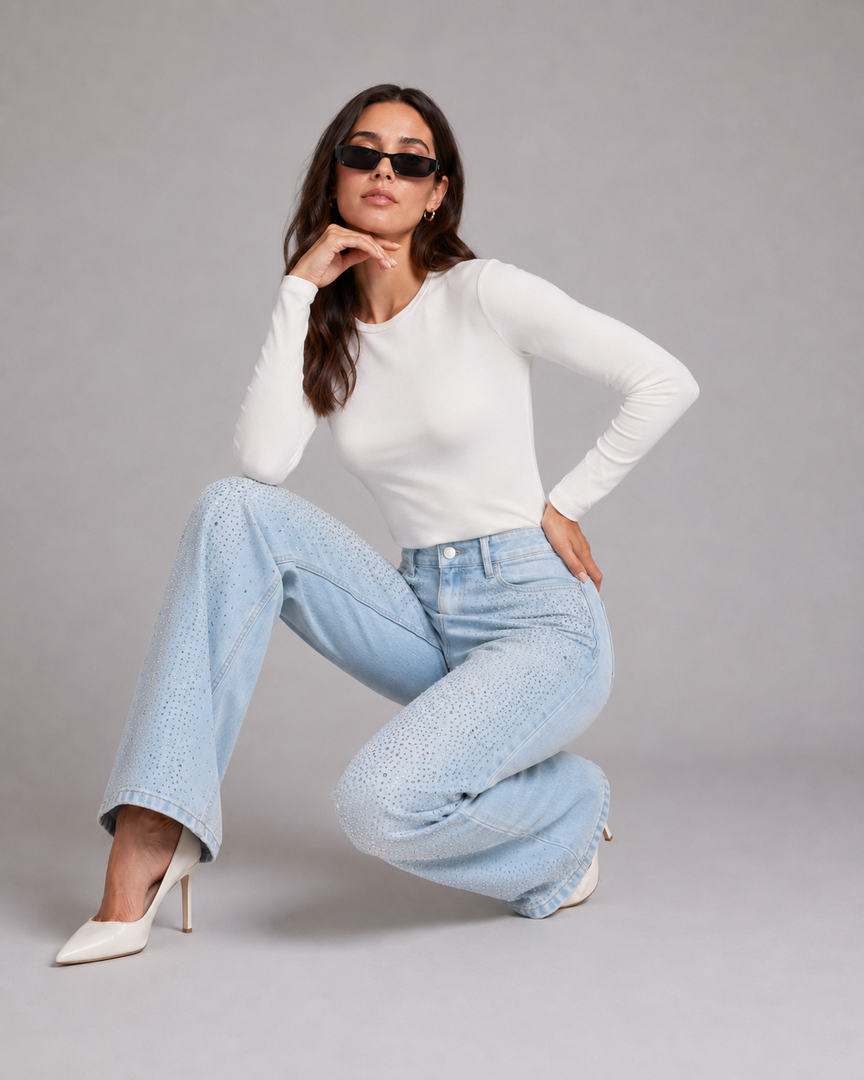 CASPIAN BEAD denim jean