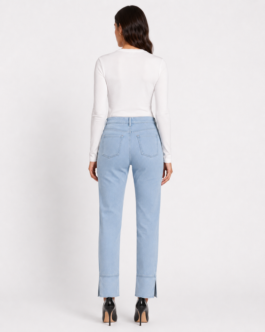 Slant Line Denim Jeans