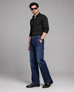 Load image into Gallery viewer, Midnight Linear cargo Jean