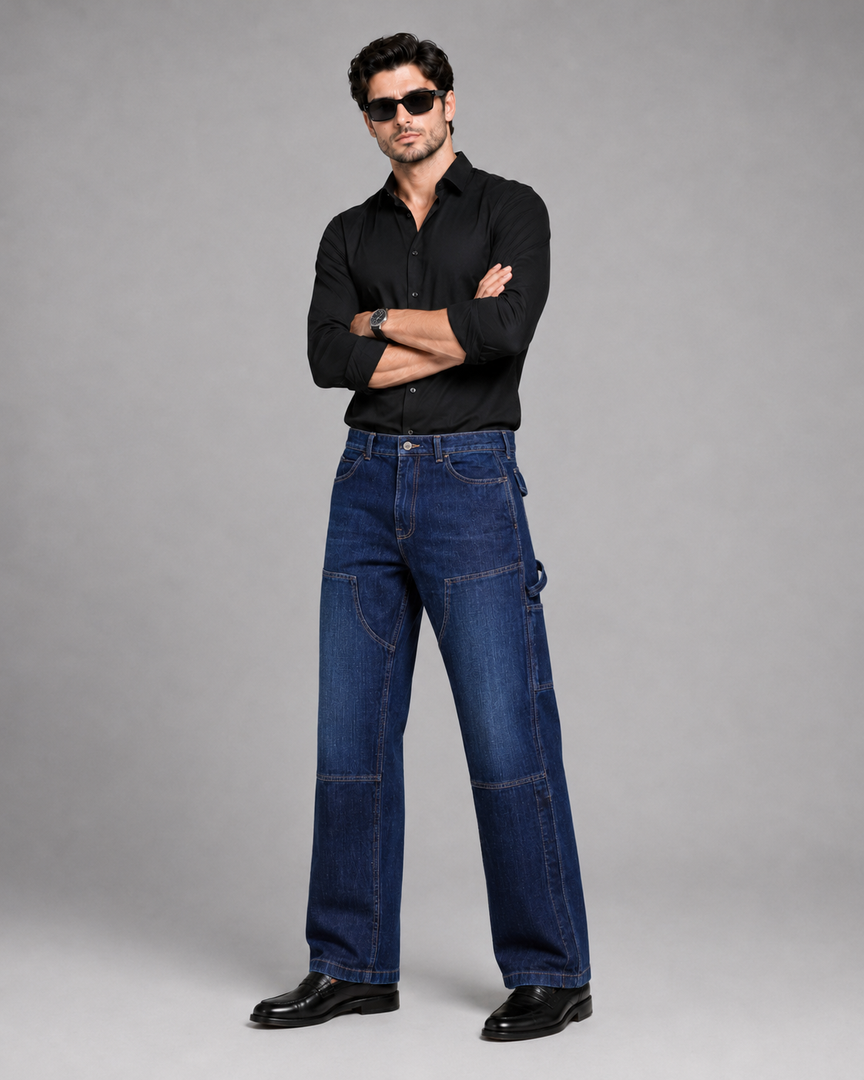 Midnight Linear cargo Jean