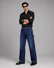 Midnight Linear cargo Jean