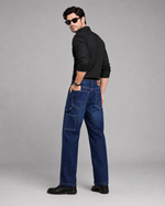Load image into Gallery viewer, Midnight Linear cargo Jean