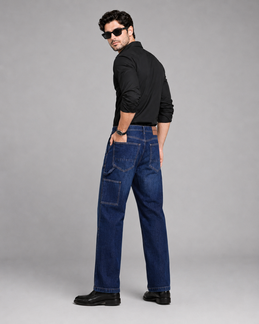 Midnight Linear cargo Jean