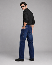 Midnight Linear cargo Jean