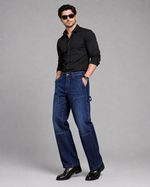 Load image into Gallery viewer, Midnight Linear cargo Jean