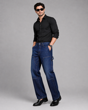 Midnight Linear cargo Jean