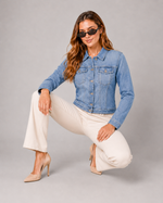 Load image into Gallery viewer, HALO Light Blue DENIM jacket