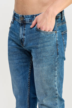 Azure Blue Denim Jeans - MEN's Trousers - UrbanKoach