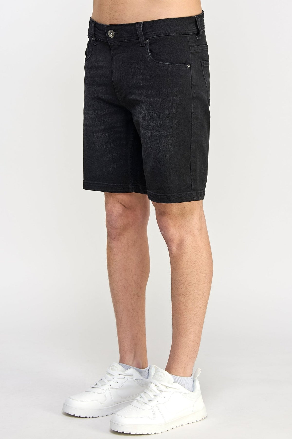 Basic Black Denim Shorts - MEN's Shorts - UrbanKoach