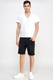 Basic Black Denim Shorts - MEN's Shorts - UrbanKoach